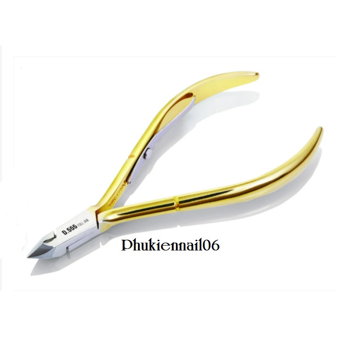 Kềm cắt da D555 Kềm Nghĩa, kìm nhặt da nail thép không gỉ vàng