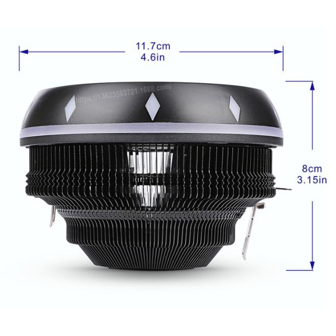 Quạt tản nhiệt UFO đèn LED sặc sỡ GIÁ SIÊU RẺ