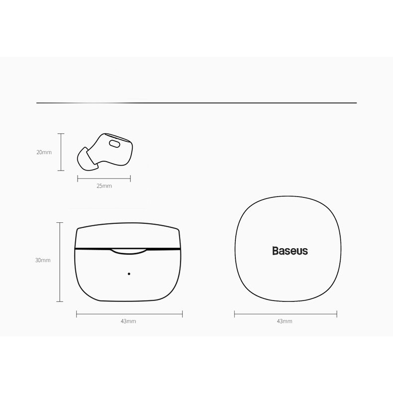 Tai nghe bluetooth Basues WM01, chống ồn, âm thanh nổi, nghe nhạc 5h, chạm cảm ứng, lỗi 1 đổi 1