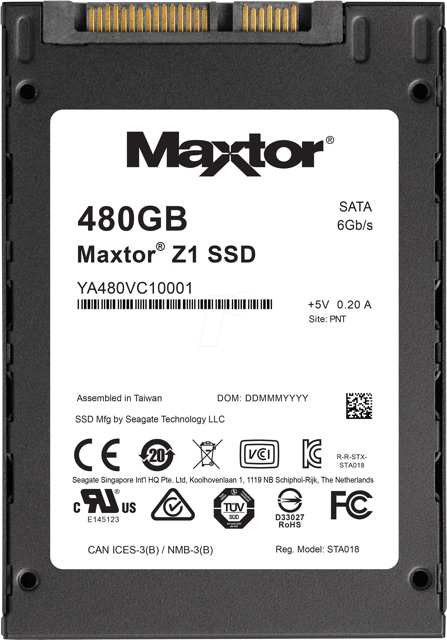 Ổ SSD Seagate Maxtor 480Gb SATA3 (đọc: 540MB/s /ghi: 465MB/s)