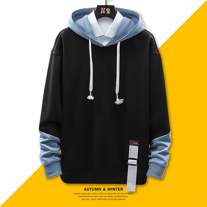 Áo Hoodie Dài Tay Dáng Rộng Thời Trang Xu Hướng Cho Nam