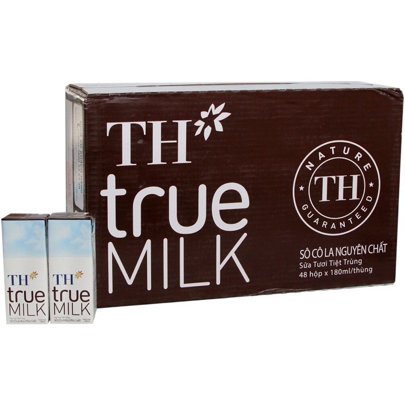 thùng sữa tươi th True milk vị socola 180ml x 48 hộp