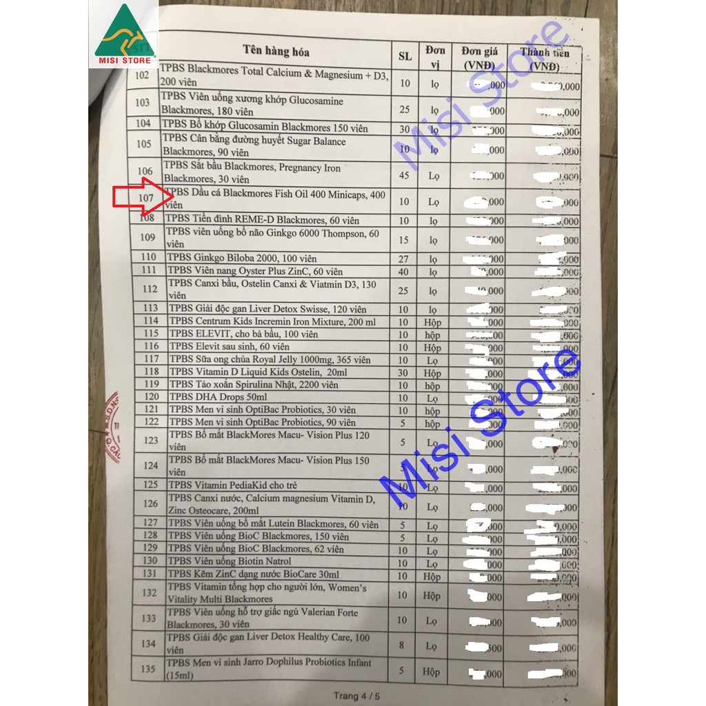 (Tem Chemist) Viên uống dầu cá Blackmores Fish Oil 1000 mg, hộp 400 viên | Thế Giới Skin Care