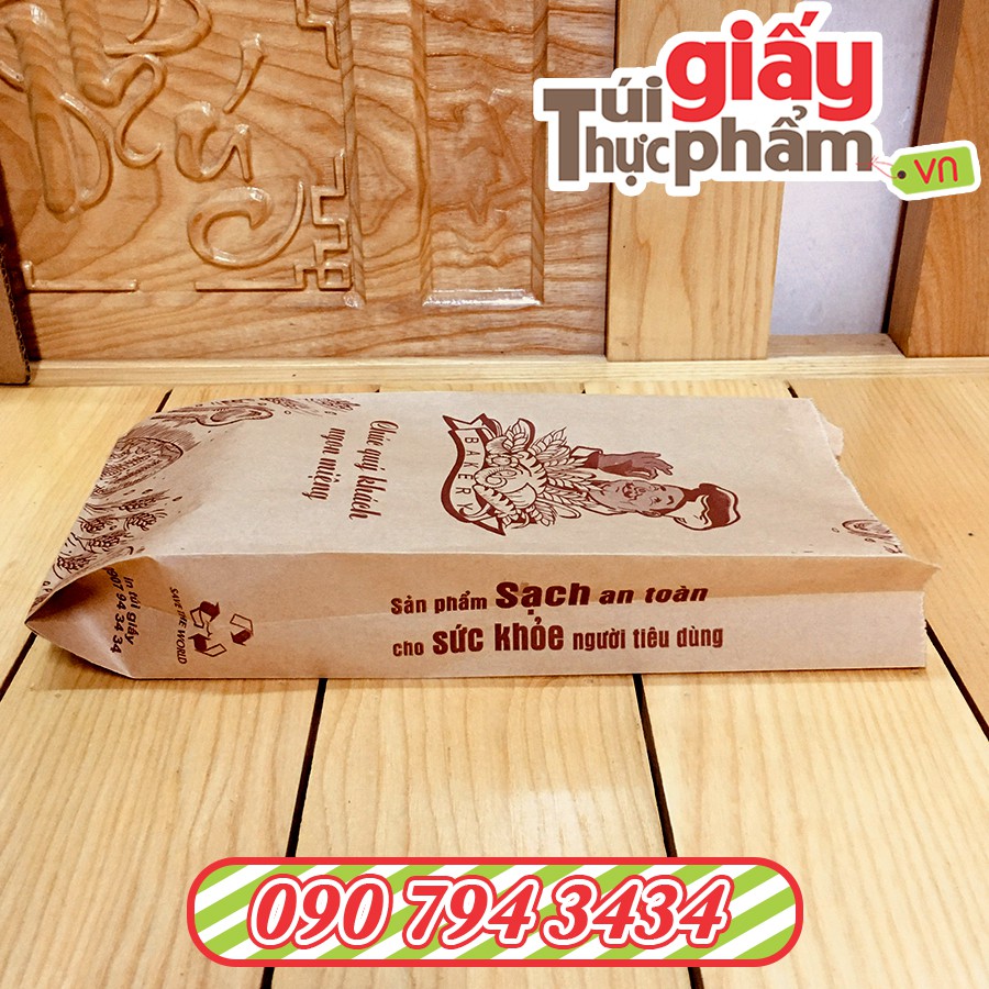 1000 Túi Bánh Mì Ông Già (Kraft - in sẵn)