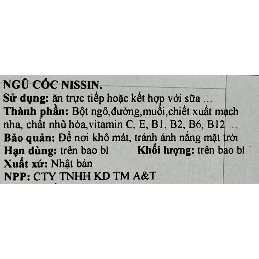 Ngũ cốc dinh dưỡng ăn sáng Big Nissin Nhật Bản cho bé từ 12M+