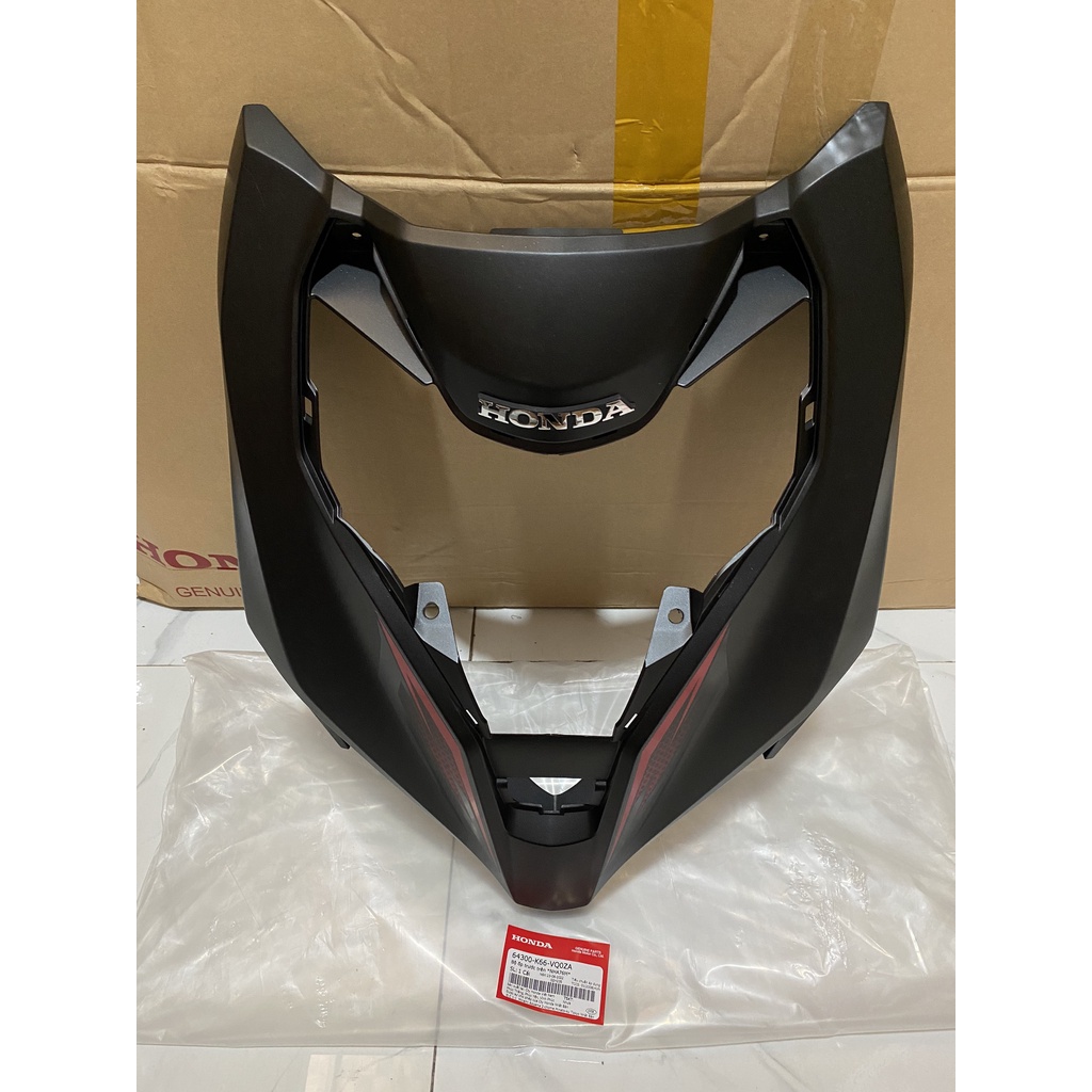 Bộ ốp trước - mặt nạ to đựng pha trước HONDA AIR BLADE 125 năm 2018 màu Đen nhám. *NHA76M* 64300K66VQ0ZA