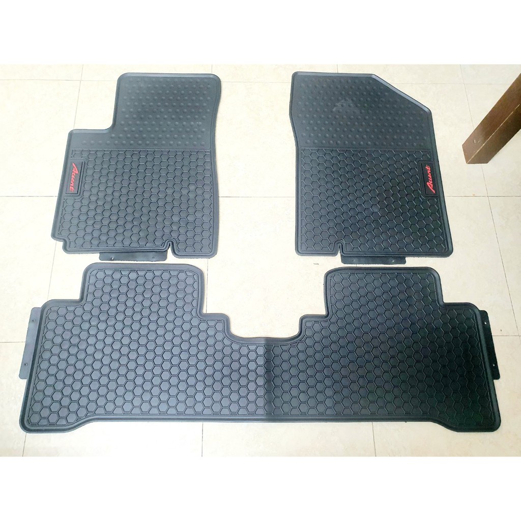 Thảm Lót Sàn Cao Su Cho Xe Hyundai Accent 2018 đến 2022 mẫu Tổ ong Cao cấp-không mùi ,cao su đúc nguyên khối,chuẩn form