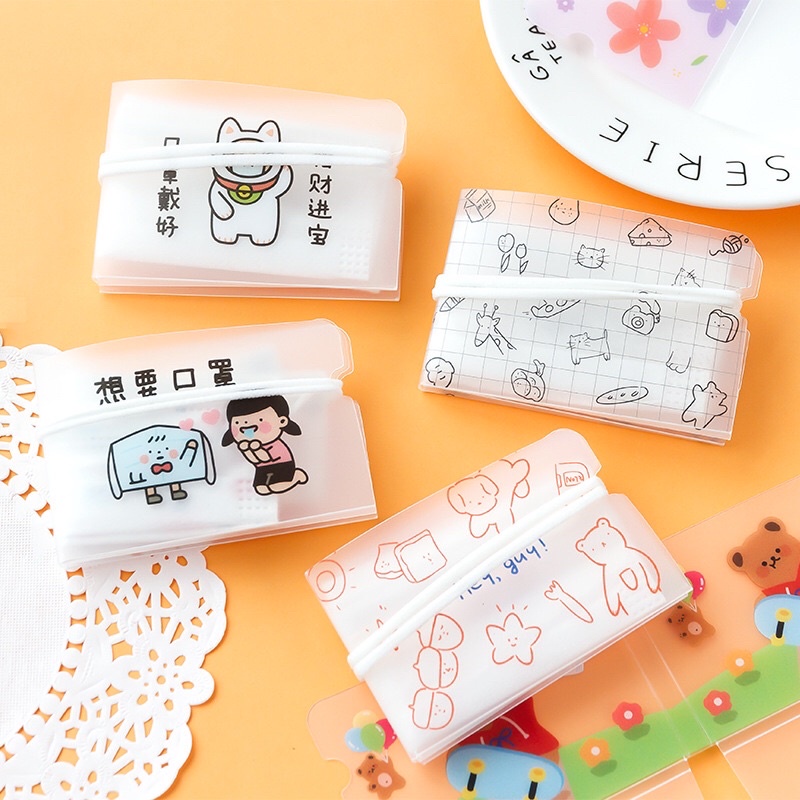 combo 4 tấm kẹp khẩu trang ngẫu nhiên mẫu