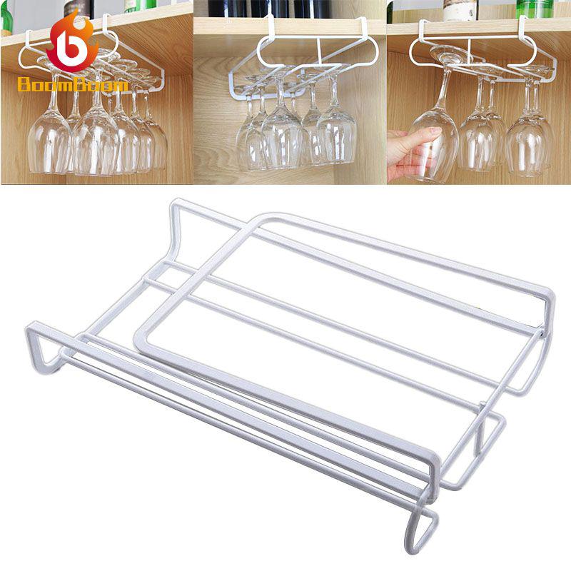 Giá treo ly rượu hai hàng cho quầy bar
