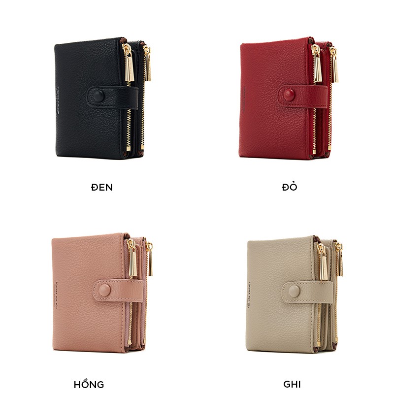 Ví nữ mini ngắn cute dễ thương FOREVER FOR YOU nhỏ gọn bỏ túi thời trang cao cấp LUVADO VD304 | BigBuy360 - bigbuy360.vn