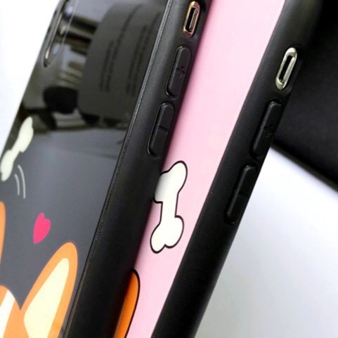 Ốp lưng iphone kính cặp đôi cún yêu case 14plus 14 pro max 13 12 promax 11 mini 6 6s 7 8 plus x xr xs Se