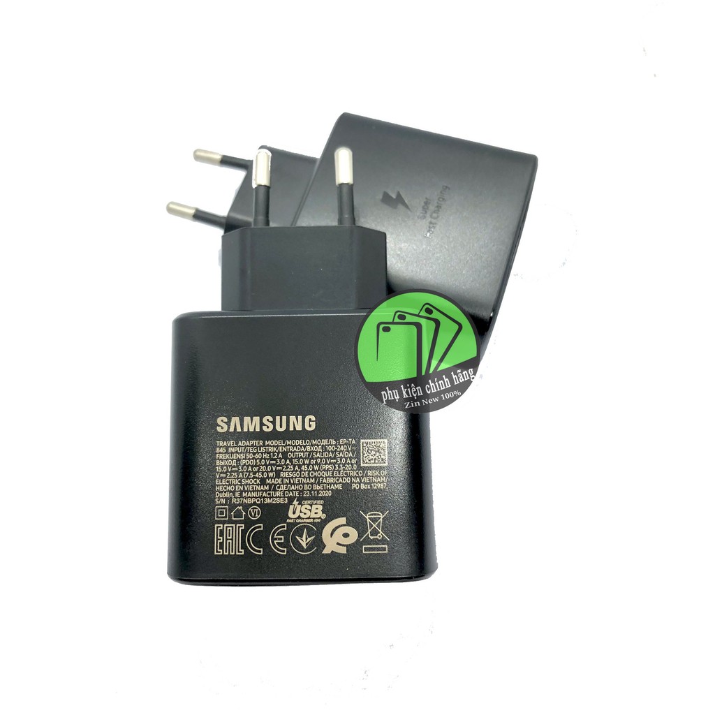 Củ sạc nhanh 45W Samsung Galaxy Note 10,10 plus S20 ,S20 plus chính hãng - BH 6 tháng