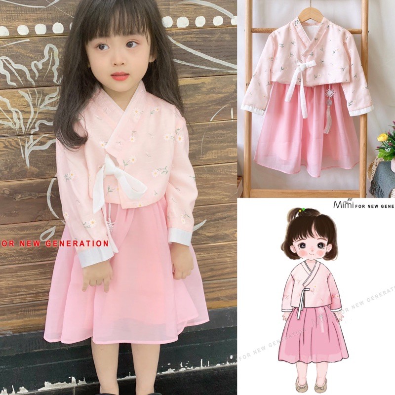 ( SLN 10 ) ( SLN 10 ) Set bộ hanbok cách tân cực kì đáng yêu HOT HIT 2020 dành cho bé gái diện TẾT - Sukids Store chuyên