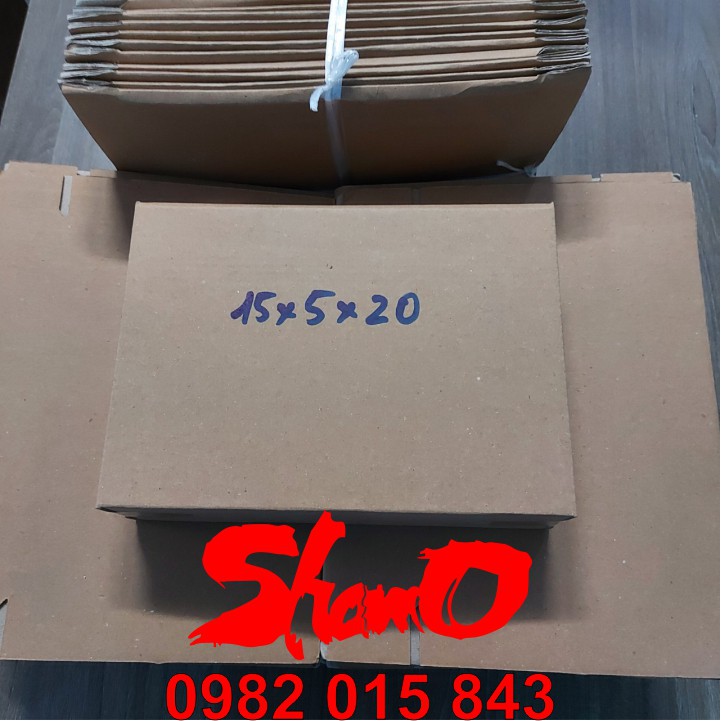 [ 50 chiếc ] Hộp carton KT: 20cm x 15cm x 5cm – Dùng trong công tác đóng hàng hỗ trợ vận chuyển - Hộp COD