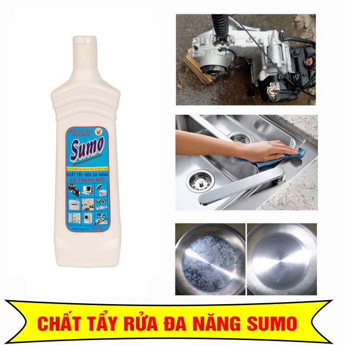 Chất tẩy rửa đa năng Sumo 700g [CHAI LỚN] tẩy bẩn siêu mạnh, không độc hại, tẩy ố vàng dùng trong sinh hoạt gia đình