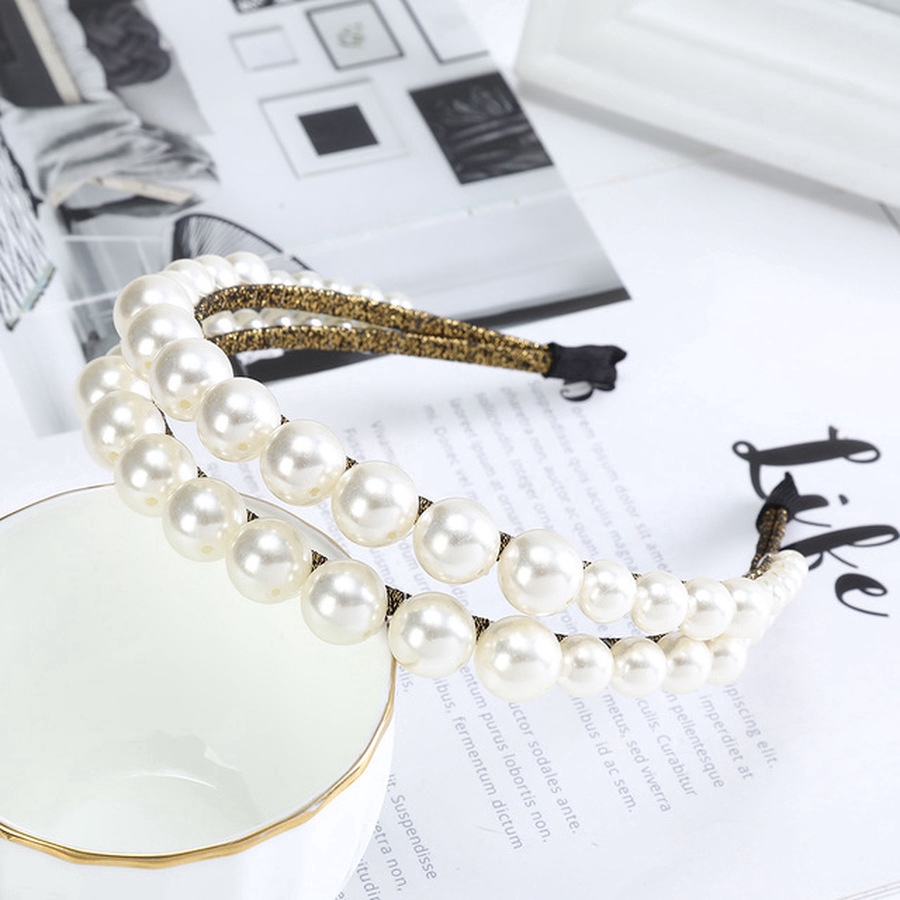 Băng đô đính hạt ngọc trai sang trọng thời trang cho cô dâu