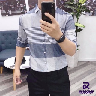 [XẢ KHO] Áo sơ mi nam nữ cao cấp dài tay kẻ sọc 5D cực đẹp RSM044