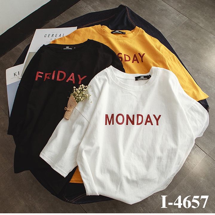 Áo Phông Nữ Đơn Giản Họa Tiết FRIDAY
