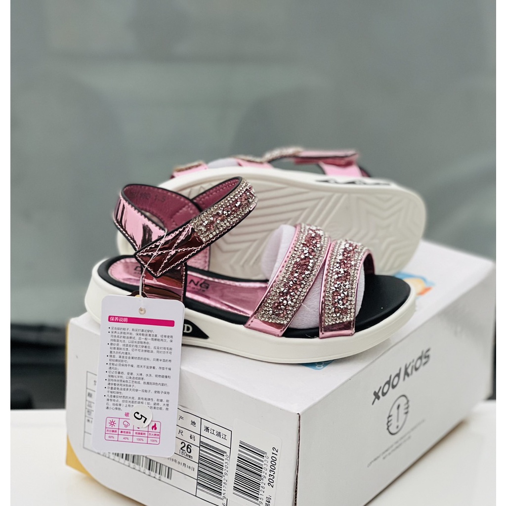 Dép quai hậu cho bé gái - sandal trẻ em mẫu mới đính đá lấp lánh điệu đà đi học, đi chơi Babybees 928790