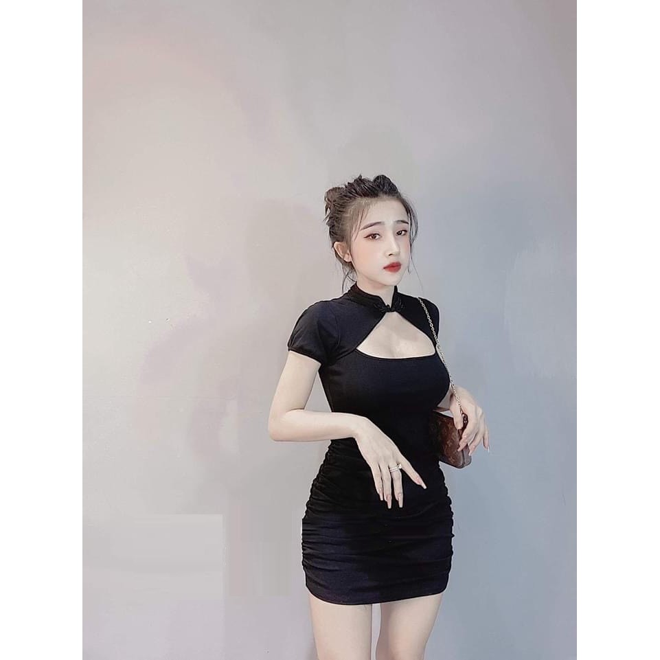 Đầm Body Nút Trung Hoa Hot Trend