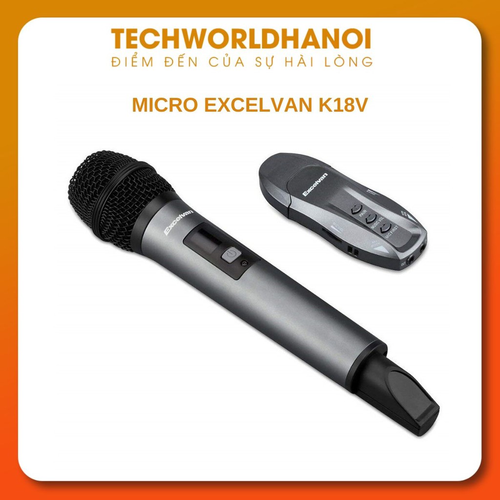 [Mã 155ELSALE giảm 7% đơn 300K] Mic Karaoke Không Dây Excelvan K18V | Bảo hành 6 tháng