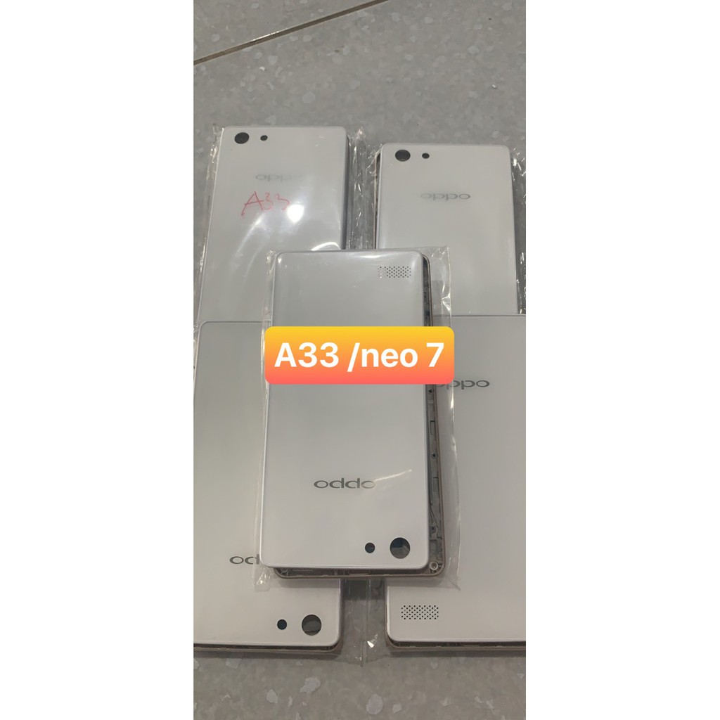 bộ vỏ A33 / neo 7 - oppo (gồm lưng,sườn,phím nguồn và phím âm lượng)