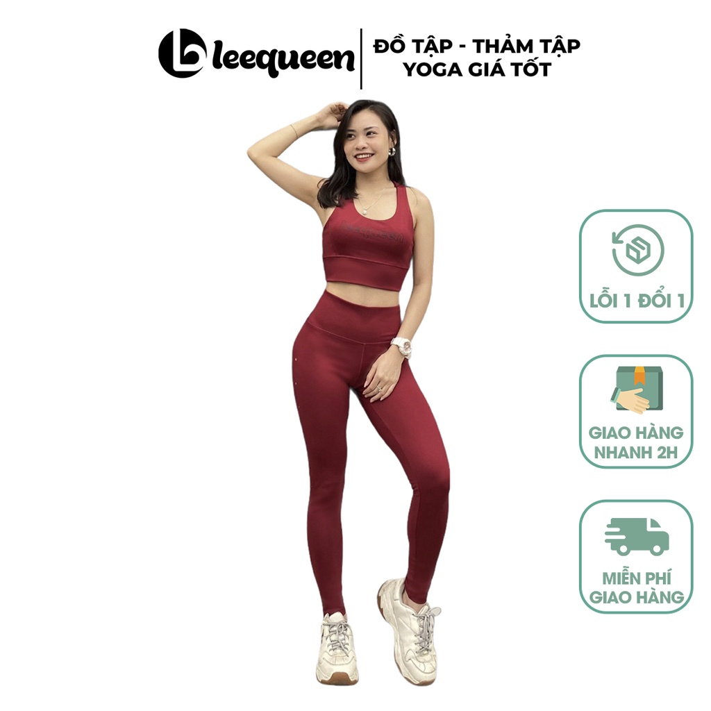 Đồ tập Yoga, Gym, Fitness hãng Leequeen Sport co giãn 4 chiều, ôm dáng tốt