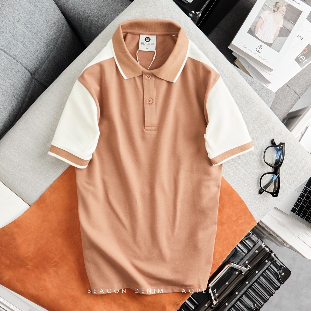 Áo Polo Nam Phối Viền BEACON DENIM Form Vừa Basic, Thời Trang AOPL14