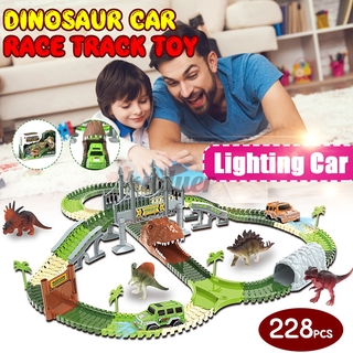 Đồ chơi đường đua xe và khủng long vui nhộn cho trẻ em