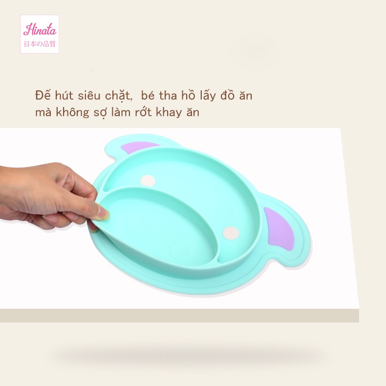 Bát ăn dặm Piglet Silicone HINATA - Đạt chứng nhận FDA + Kiểm định Quatest BAD02