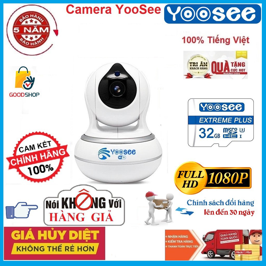 CAMERA WIFI Giọt Nước - YOOSEE THẾ HỆ MỚI SIÊU NÉT 2.0 FULL HD[CHÍNH HẴNG] [BẢO HÀNH 5NĂM] [KÈM THẺ 32GB TÙY CHỌN MÃ]