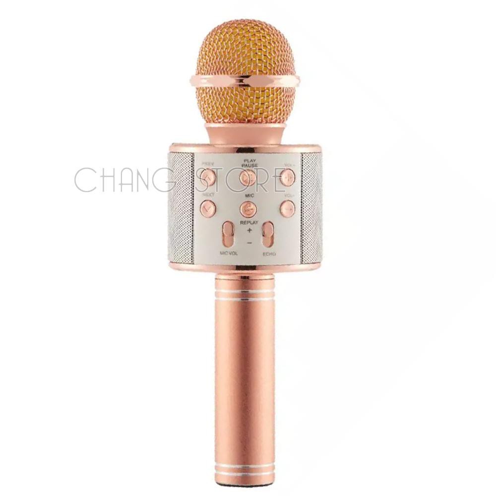 Mic Kèm Loa Bluetooth WS-858 Đa Năng 6 Trong 1 Hát Karaoke