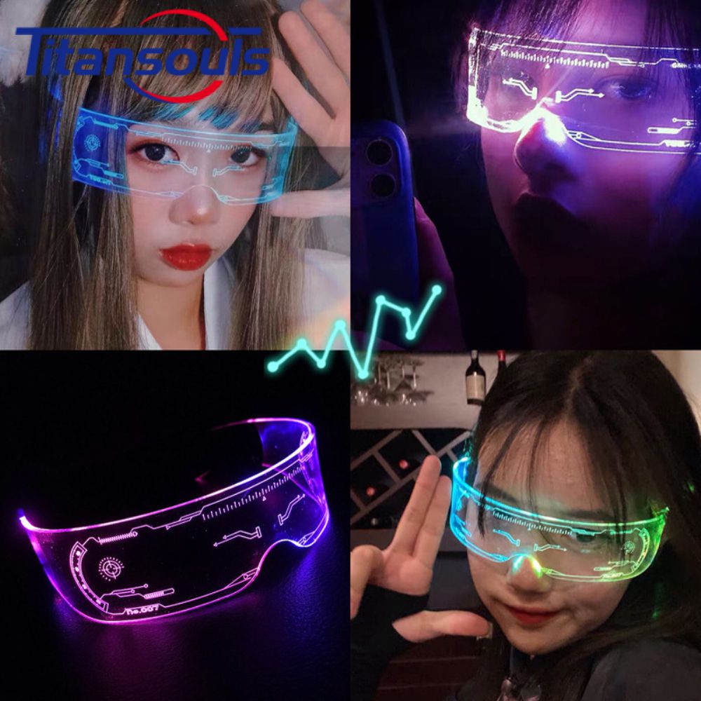 Sẵn Sàng✅Giáng Sinh Nhiều Màu Dạ Quang Mắt Kính Âm Nhạc Thanh KTV Lễ Tình Nhân Đảng Trang Trí Đèn LED Kính Lễ Hội Đạo Cụ Biểu Diễn TTS