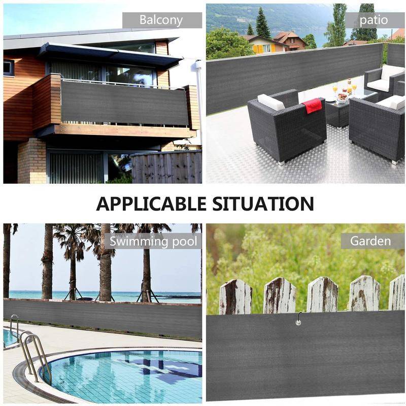 Tấm Che Polyester Chống Gió/Nắng/Mưa/Tuyết Có Khóa Kéo Cho Cửa Hàng Rào/Ban Công Bảo Vệ Sự Riêng Tư