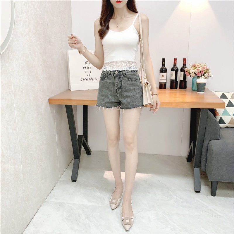 Áo Hai Dây Sát Nách Màu Trắng Phối Ren Dáng Ngắn Quyến Rũ Cho Nữ 1.10 | BigBuy360 - bigbuy360.vn