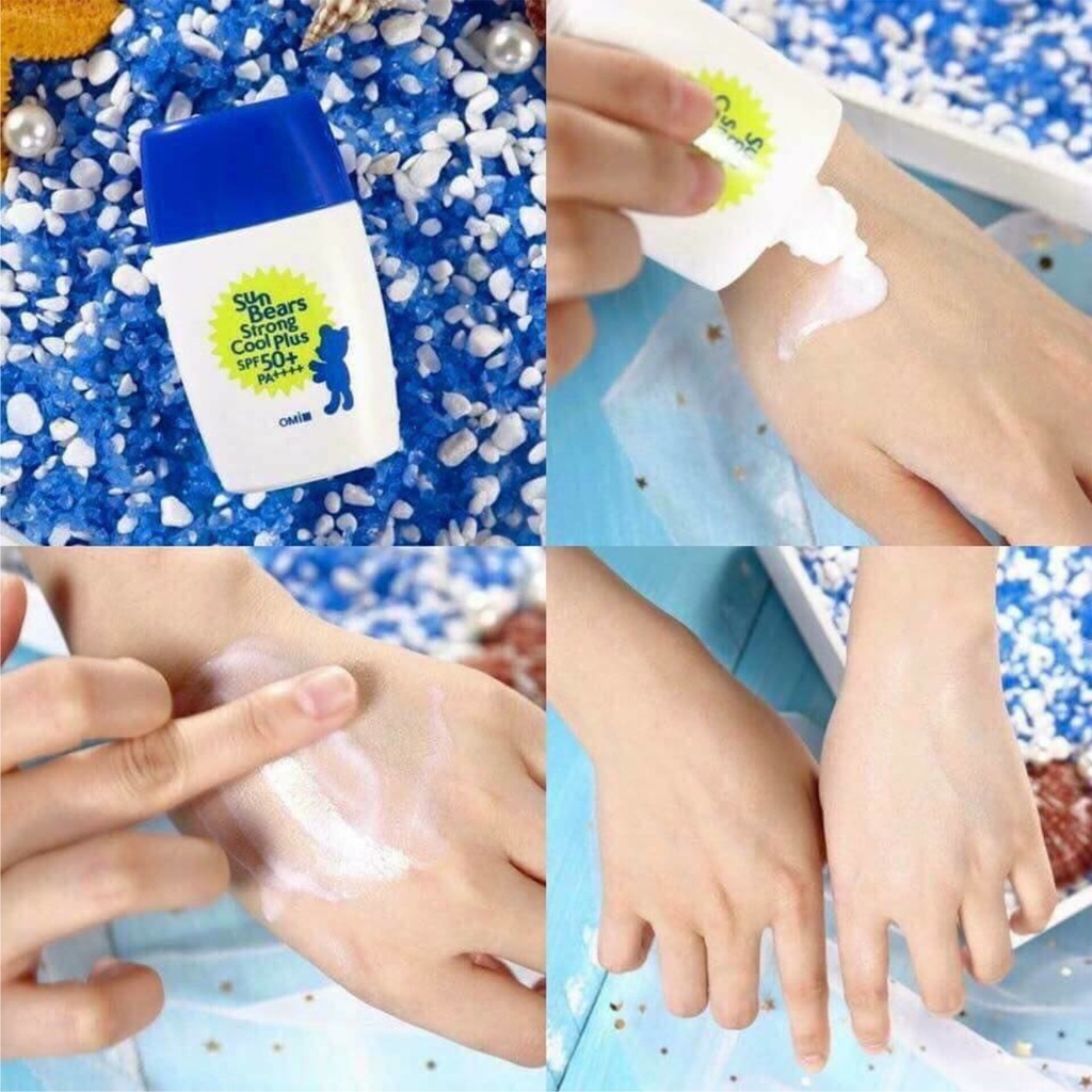 Kem chống nắng Omi Sun Bears SPF50+ 30g Nhật Bản lành tính chống nắng cực hiệu quả
