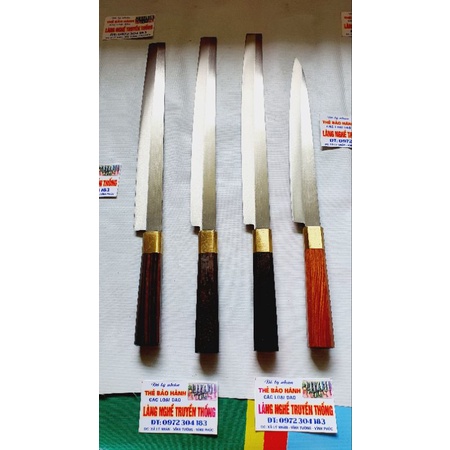 Dao sashimi thái lát cá hồi, bánh mì 35cm