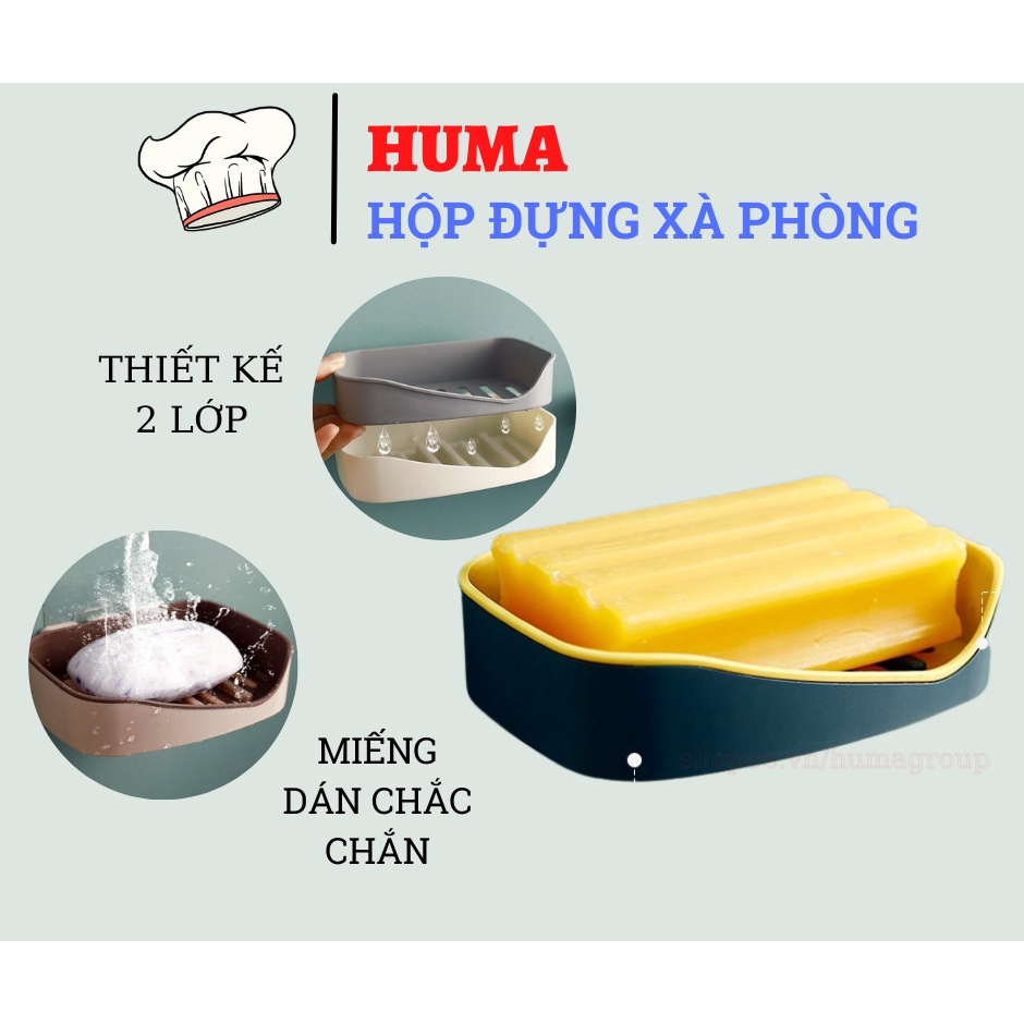 Khay Đựng Xà Bông 2 Lớp Cao Cấp Không Ứ Đong Nước/ Giá Đựng Xà Phòng 2 Lớp - HM50