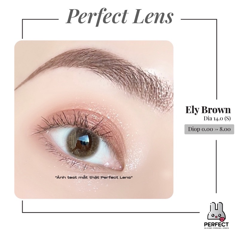 Lens Mắt , Kính Áp Tròng ELY BROWN Có Độ Cận và Không Độ, DIA 14.0 ,Cho Mắt Nhạy Cảm Giá Sale