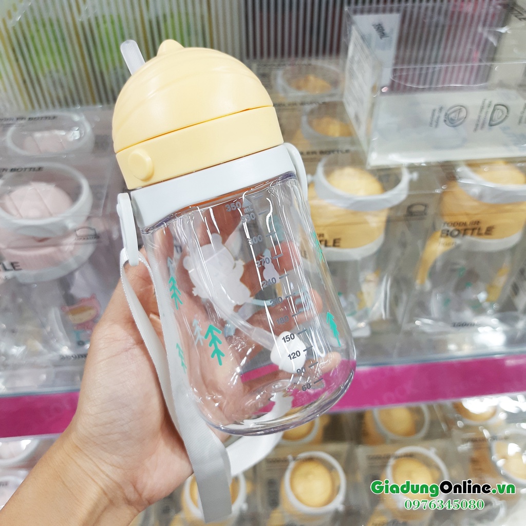 Bình Nước Chống Sặc Có Ống Hút Lock&Lock Nhựa Tritan Cực An Toàn ABF681 350ml