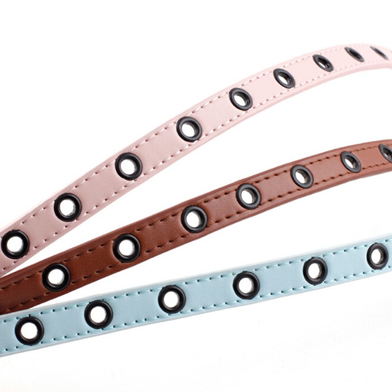 [onsalezone]Women Waist Belt Punk Style With Eyelet Chain Metal Buckle Waistband Gifts