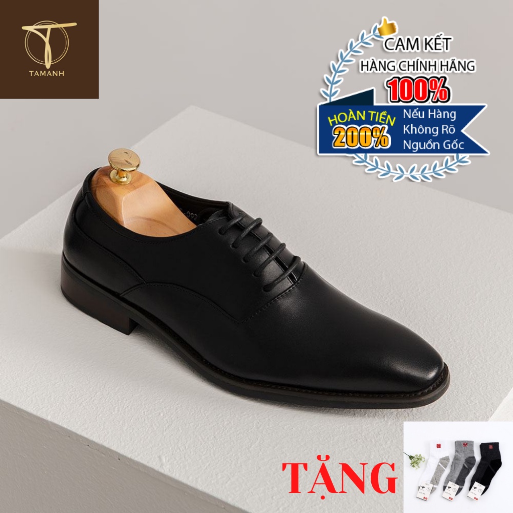 Giầy tây nam TÂM ANH công sở buộc dây GNTA0924-D Tặng Tất UNIQLO Cao Cấp