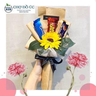 Bó hoa hướng dương và chocolate làm Quà tặng