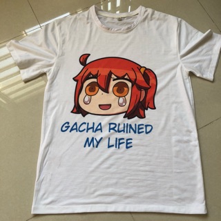 Áo thun - fate grand order - gudako - gaccha ruined my life - muối