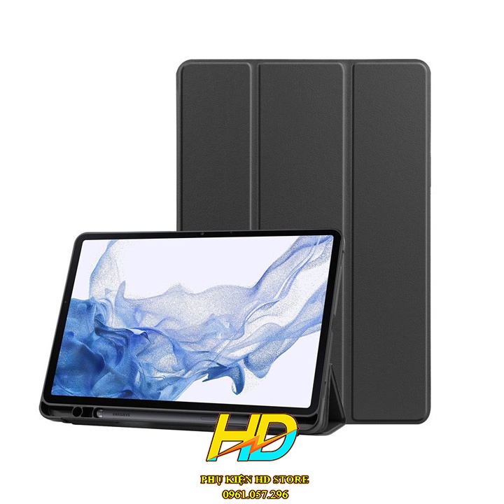 Bao Da Flip Cover Samsung Tab S9/S9 Plus/S9 Ultra, Tab S8/S8 Plus/S8 Ultra,Tab S7/S7 FE/S7 Plus,S6 Lite Có Khay Đựng Bút