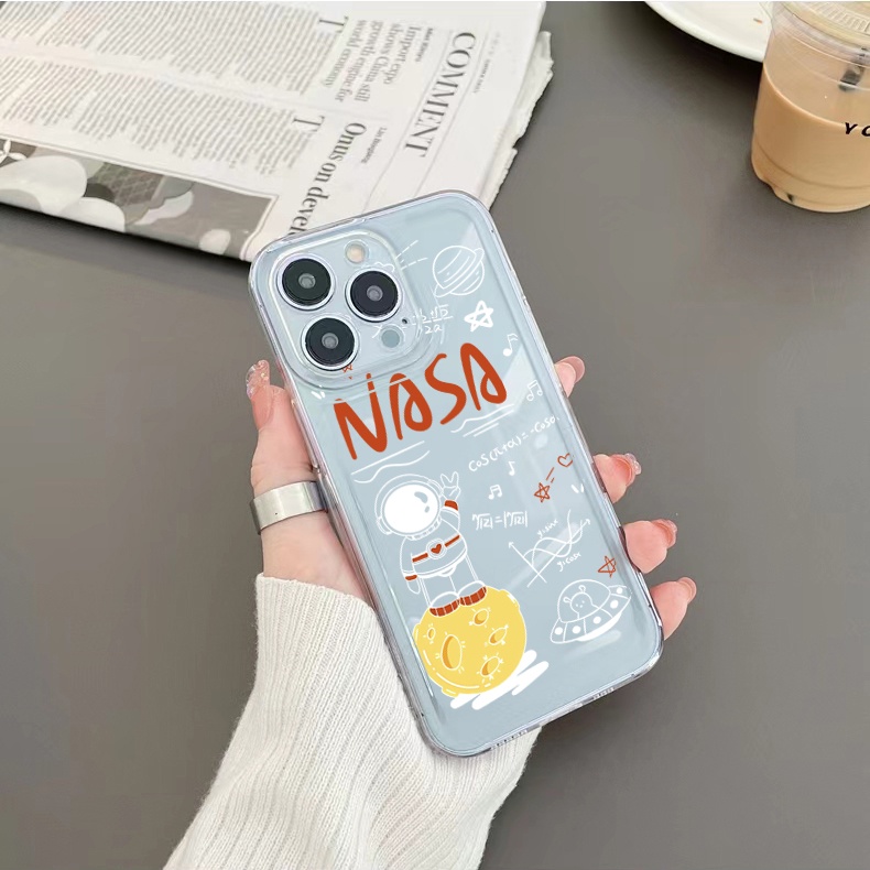 Ốp Điện Thoại TPU Gel Đệm Khí Chống Rơi Hình NASA Cho Samsung Galaxy S22 Plus Note 20 Ultra 10 S21 FE S20
