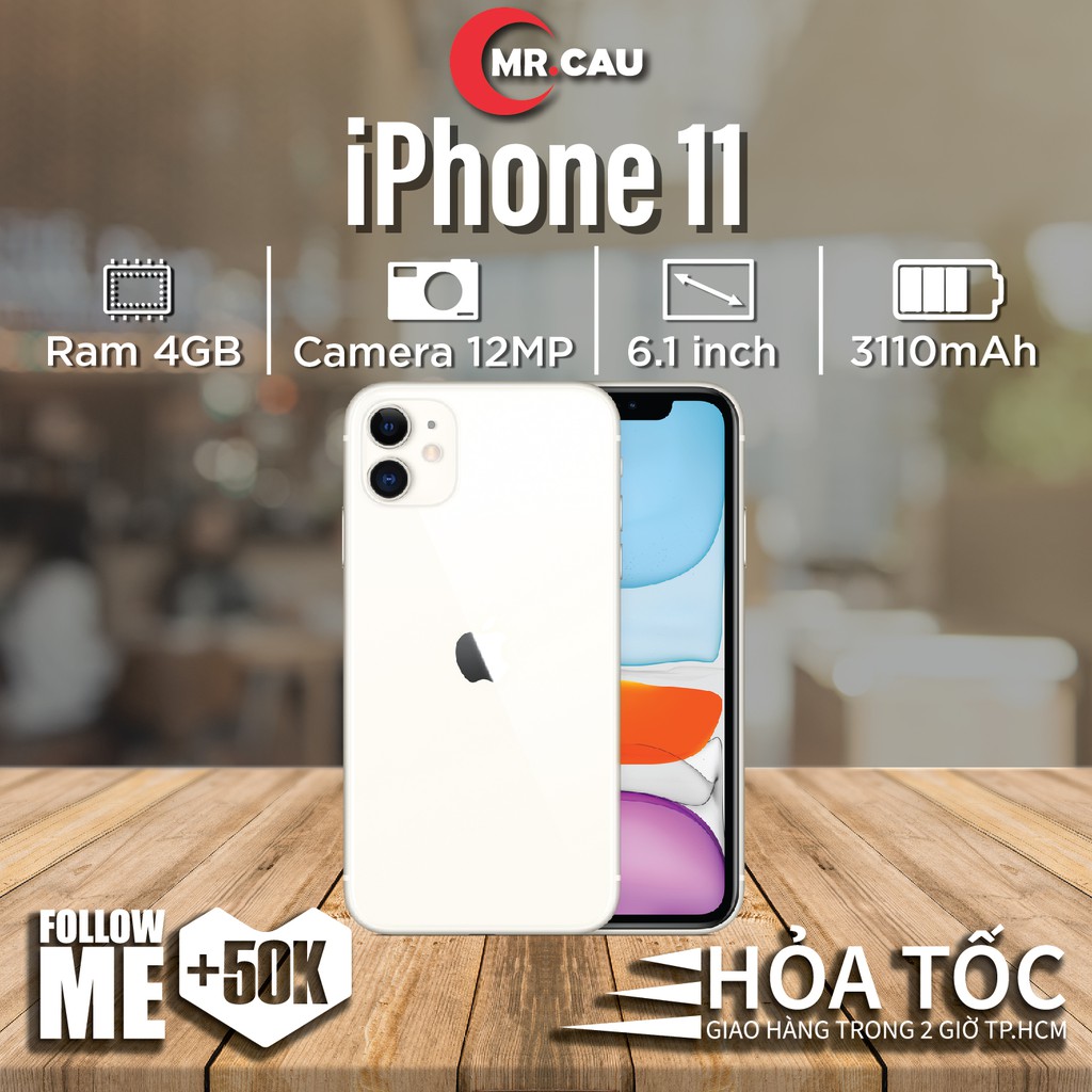 Điện Thoại iPhone 11 – (64GB/128GB) Quốc Tế Chính Hãng Apple Zin Áp Chống Nước Đẹp Keng 99%  FREESHIP - MRCAU