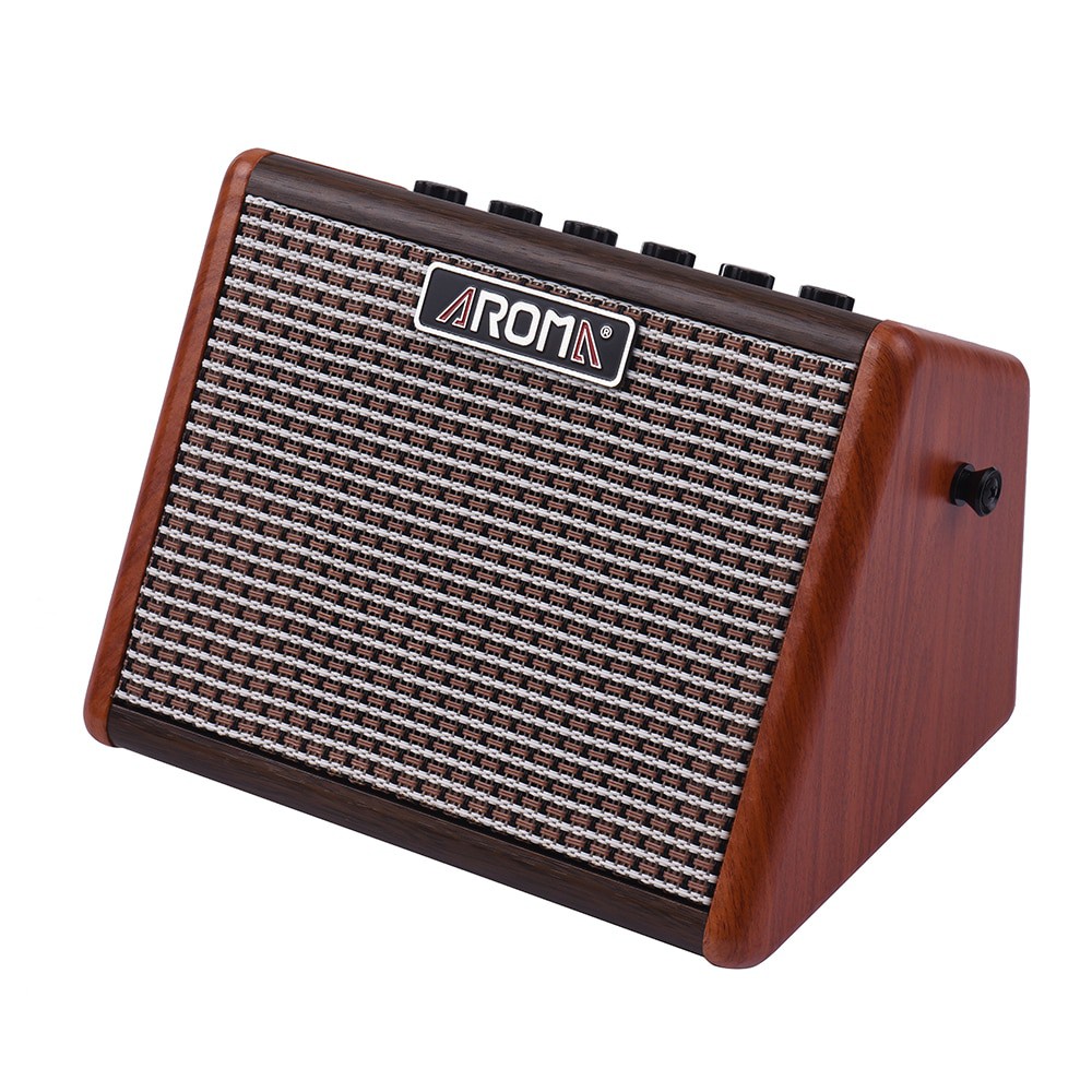 AMPLI GUITAR AROMA AG-15A kết nối Bluetooth pin dùng 6 giờ đồng hồ