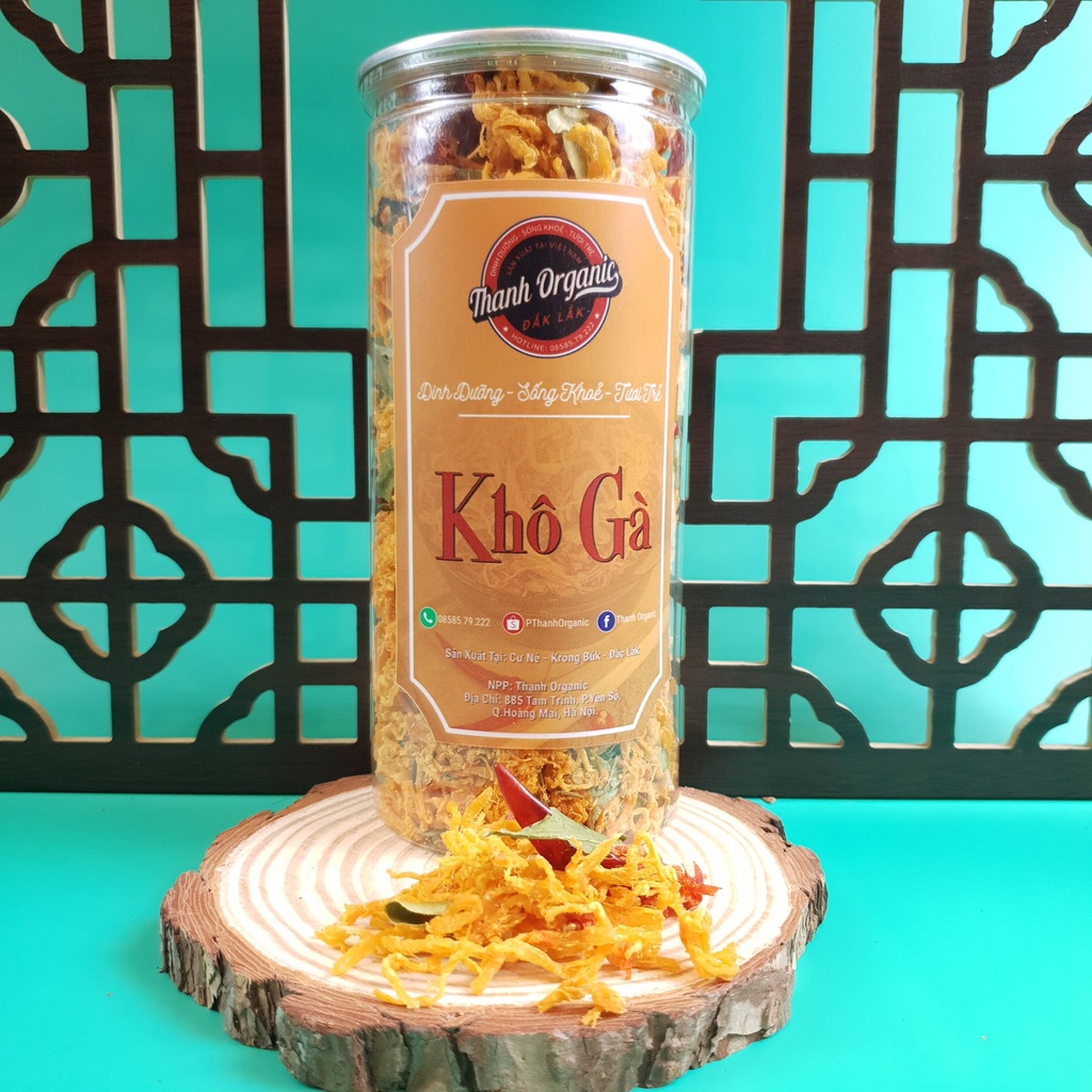 500G Khô gà lá chanh sấy khô đồ ăn vặt ngày tết đi picnic Thanh Organic | BigBuy360 - bigbuy360.vn