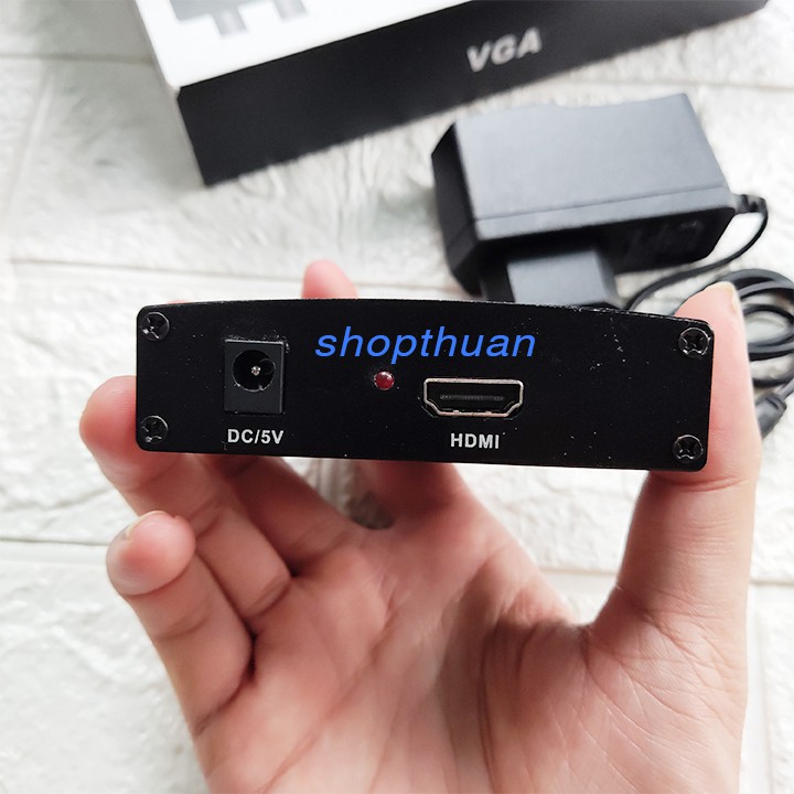 Box Chuyển Đổi Tín Hiệu Từ VGA +AV to HDMI - Có Kèm Theo Adaptor